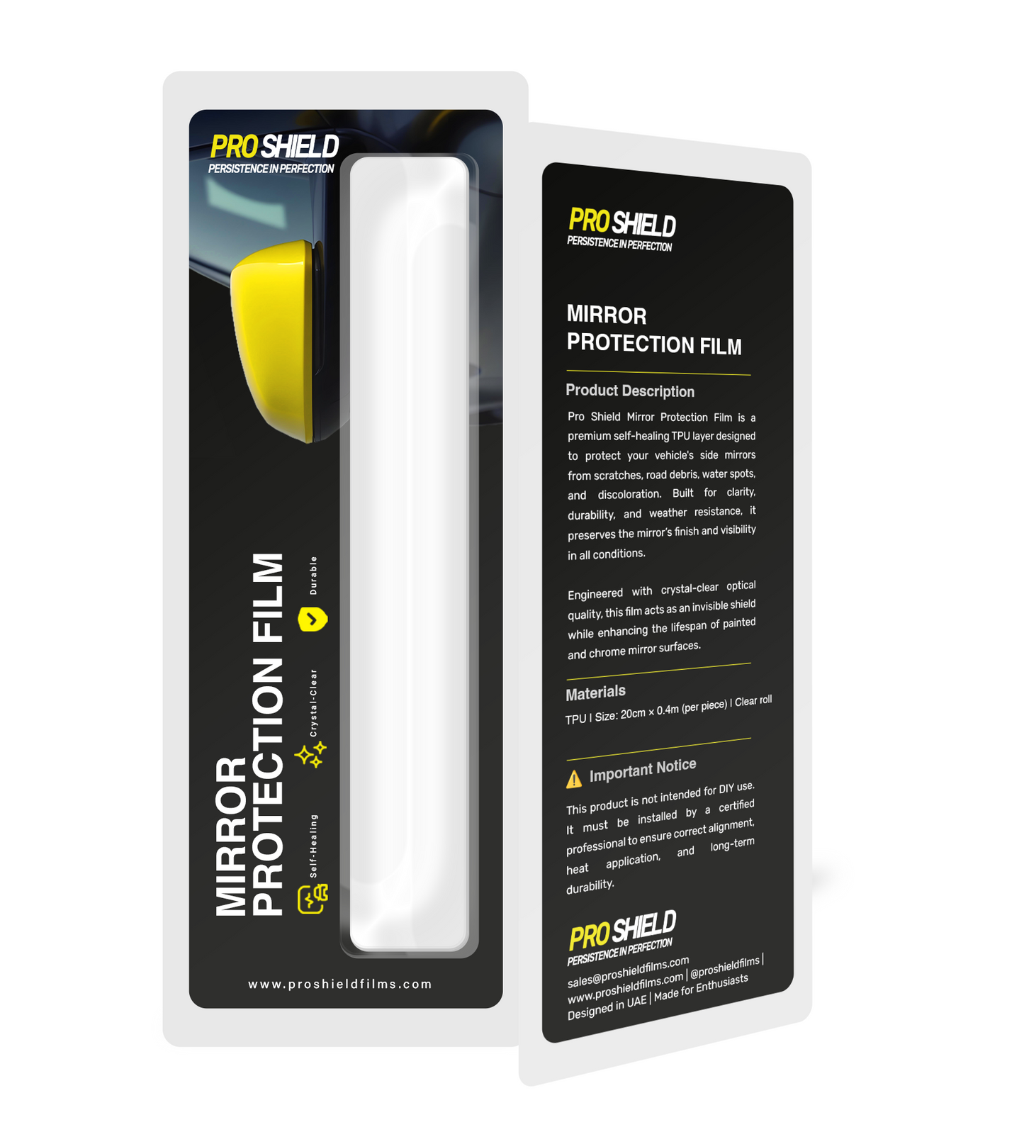 Pro Shield Side Mirror Protection Film